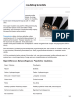 Comparison of Cable Insulating Materials