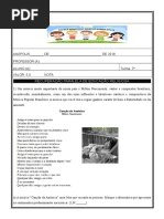 Prova de Educação Religiosa 7 Ano Recuperação