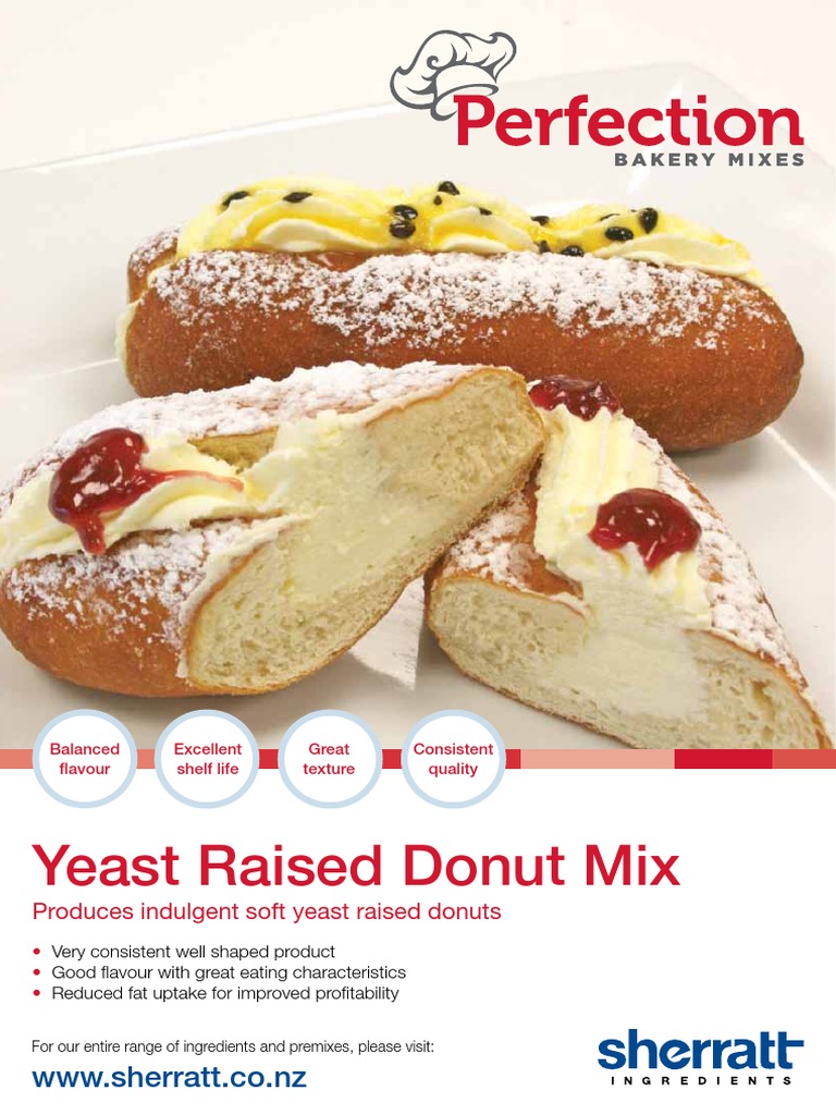 Yeast Raised Donut Mix Overview | PDF | Doughnut | Yeast