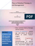 The Current Place of Medical Therapy in Uterine Fibroid Management