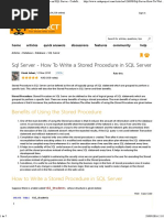 SQL Server - How To Write A Stored Procedure in SQL Server