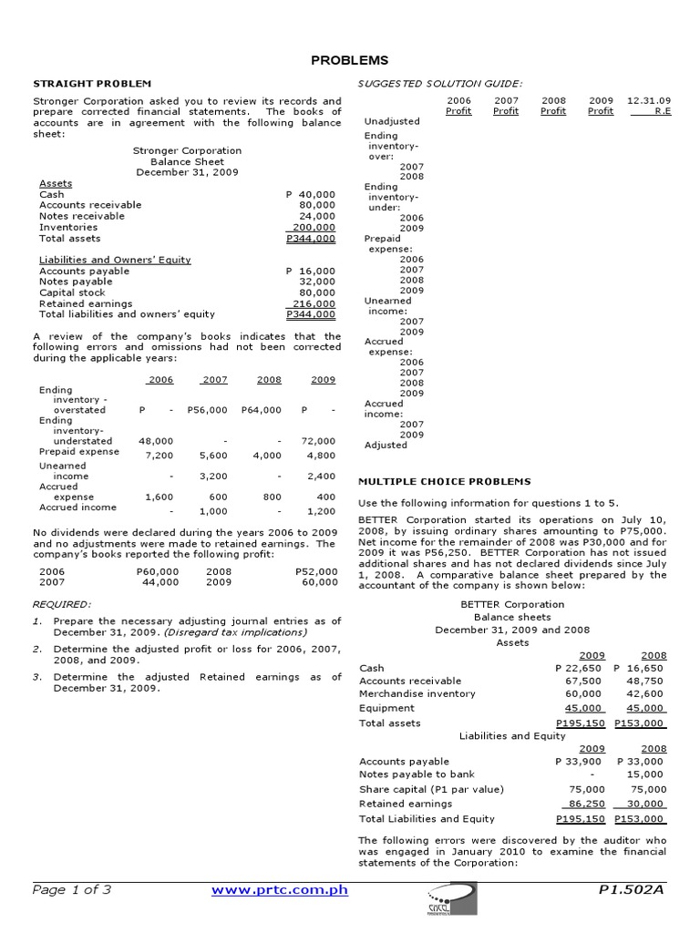 Financial Statement Adjustments Guide | PDF | Debits And Credits ...