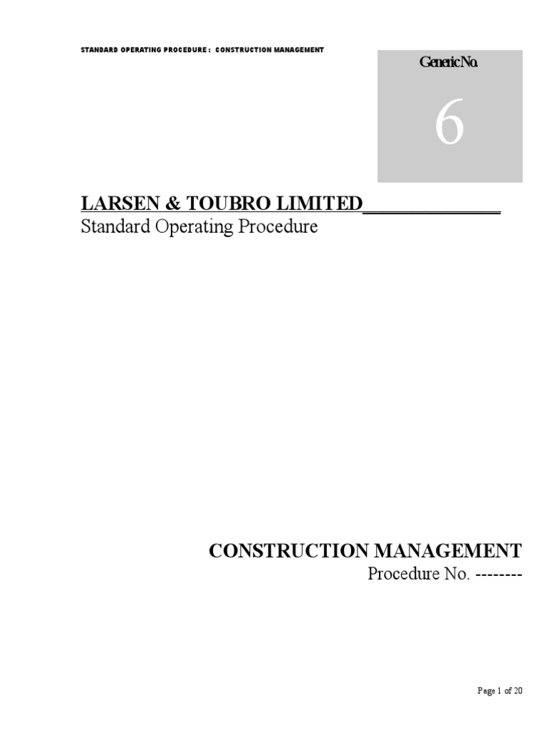 Construction Management SOP Guide | PDF | Scheduling (Production ...