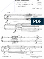 Dutilleux - Figures de Résonances For Two Pianos PDF