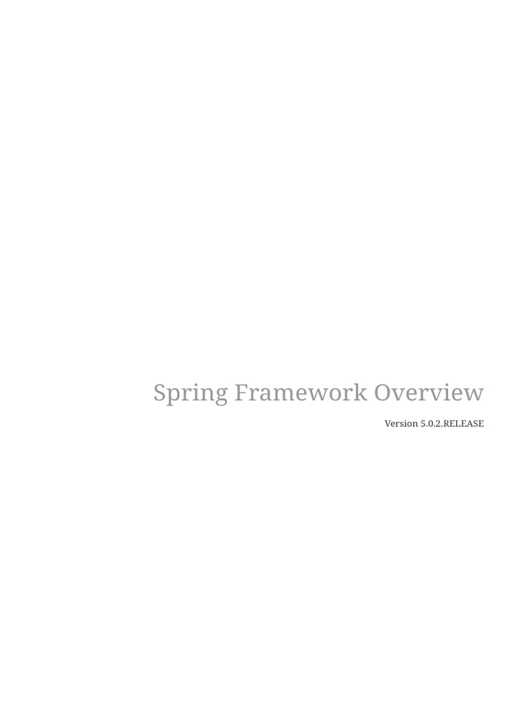 Overview | PDF | Spring Framework | Java Platform