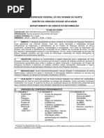 Plano Da Disciplina de Metodologia Da Pesquisa II 2018.1 ENG ALIMENTOS TARDE