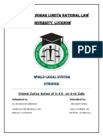Dr. Ram Manohar Lohiya National Law University, Lucknow: World Legal System Synopsis