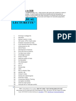 Lecturette Topics in SSB