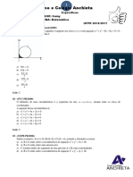 Curso de Matemática aborda questões sobre circunferências e geometria plana