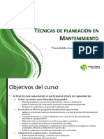 Tecnicas de Planeación en Mantenimiento