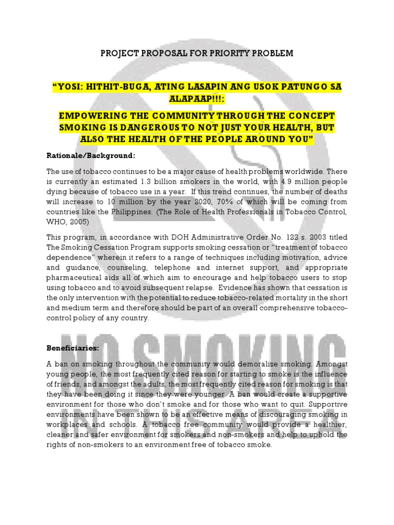 Comprehensive CommunityBased Tobacco Control Program to Promote