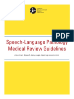 SLP Medical Review Guidelines