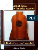 RUBIO, Samuel - Historia de La Música Española: 2. Desde el “Ars Nova” hasta 1600