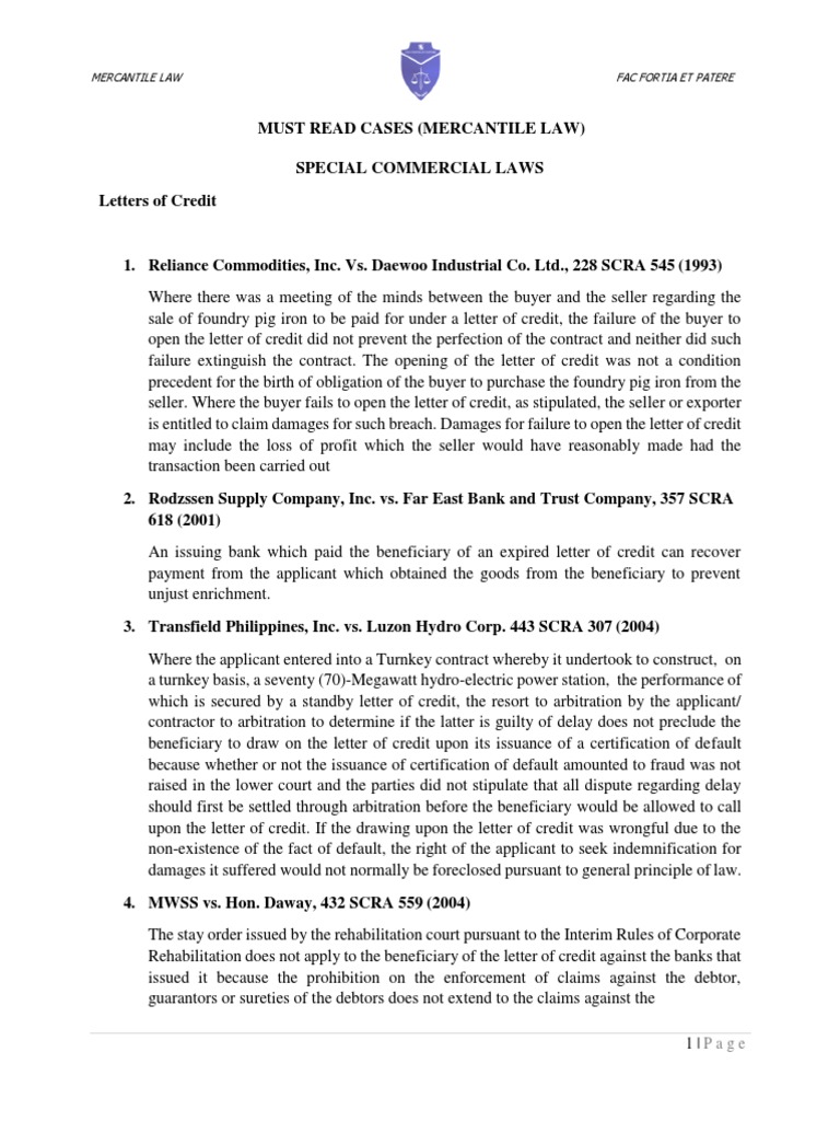 Pals Bar Ops Corporation Law Must Read Cases Letter Of - 