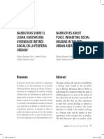 Narrativas Sobre El Lugar, Habitar Una Vivienda de Interés Social en La Periferia Urbana.