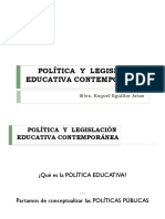 POLÍTICA y Legislación Educativa Mexicana.