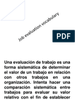 Job Evaluation Vocabulary