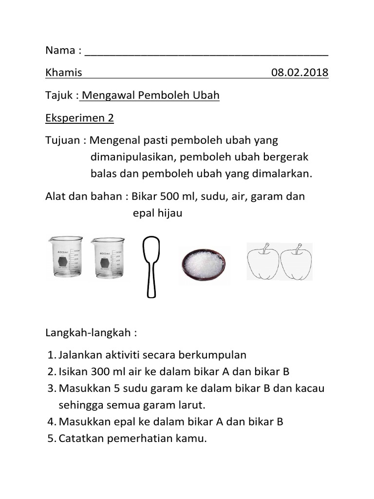 Eksperimen 2 Mengawal Pemboleh Ubah Pdf