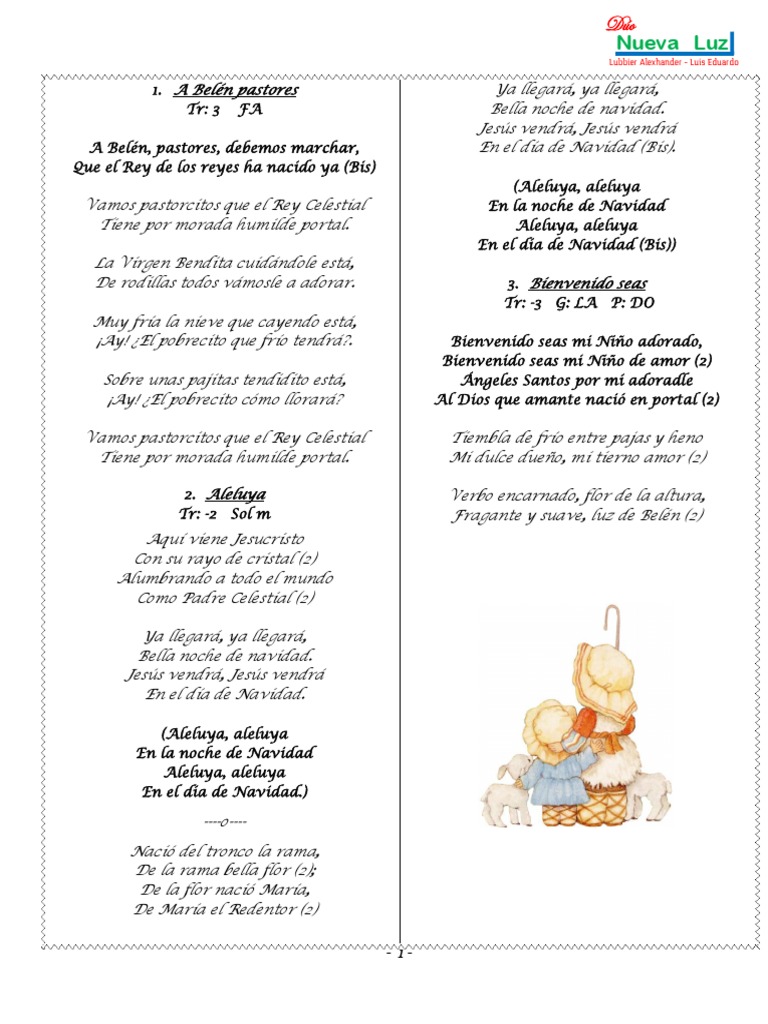Villancicos Navideños Tradicionales | PDF | María, madre de Jesús | Navidad