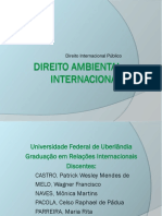 Direito Ambiental Internacional na UFU