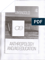 Anthropology and Education. Tim Ingol