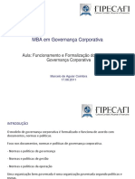 MBA em Governança Corporativa: Funcionamento e Formalização do Modelo de Governança Corporativa