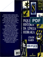 Pequena Historia Da Lingua Hebraica PDF