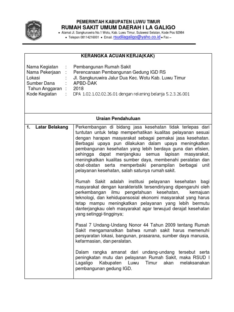 Contoh Laporan Diklat Rumah Sakit