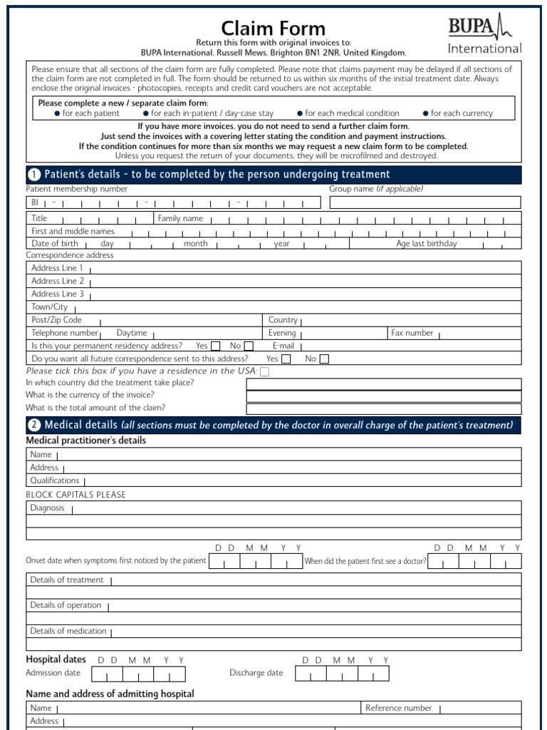 fillable-online-bupa-hospital-claim-form-fax-email-print-pdffiller