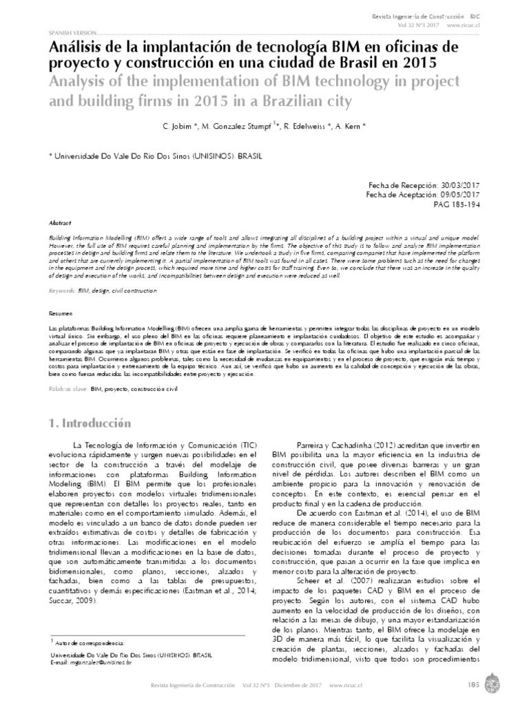 Implementación de BIM en Construcción Brasil | PDF | Modelado de ...