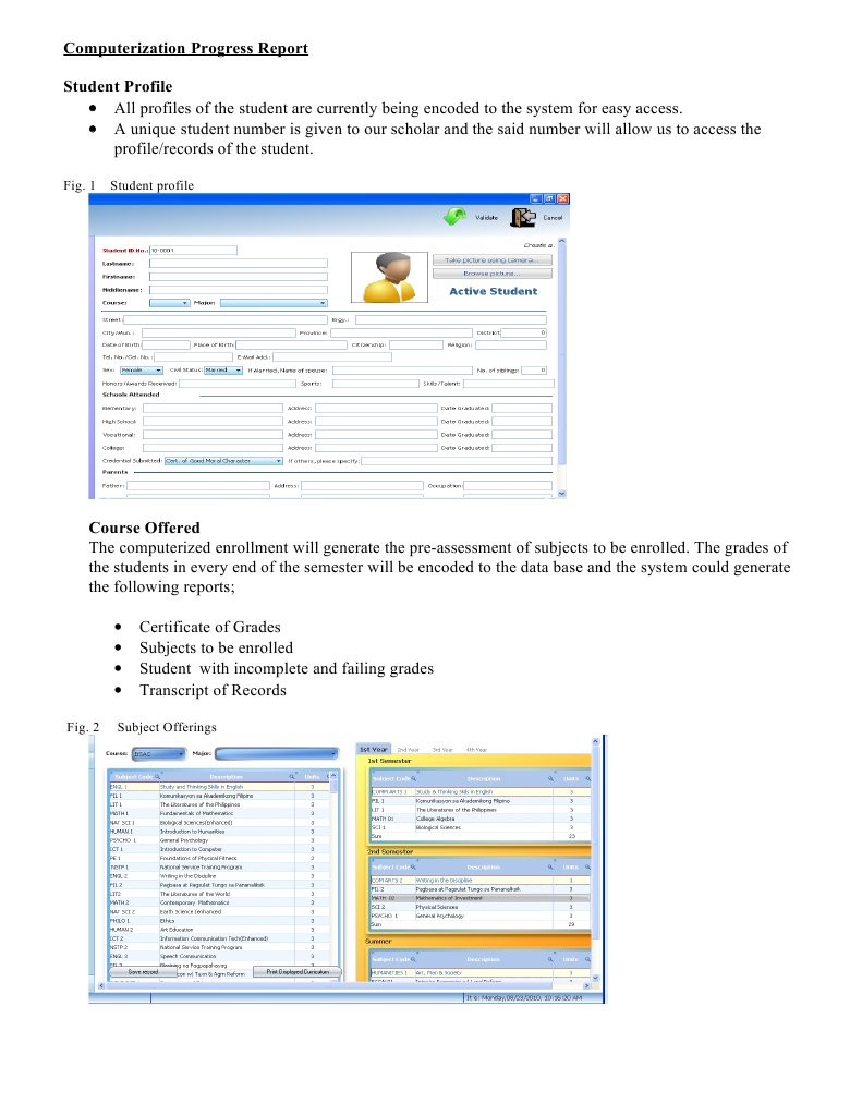 Computerized Student Enrollment System | PDF