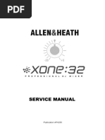 Allen & Heath Xone 32 DJ Mixer Service Manual