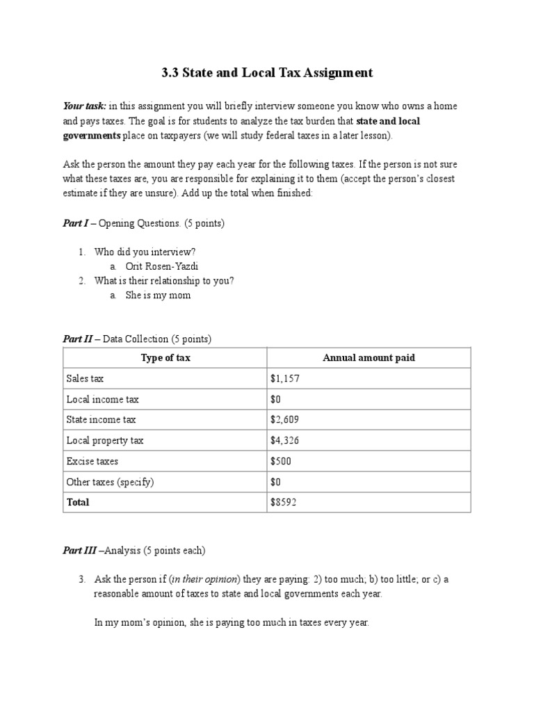 State & Local Tax Burden Analysis | PDF