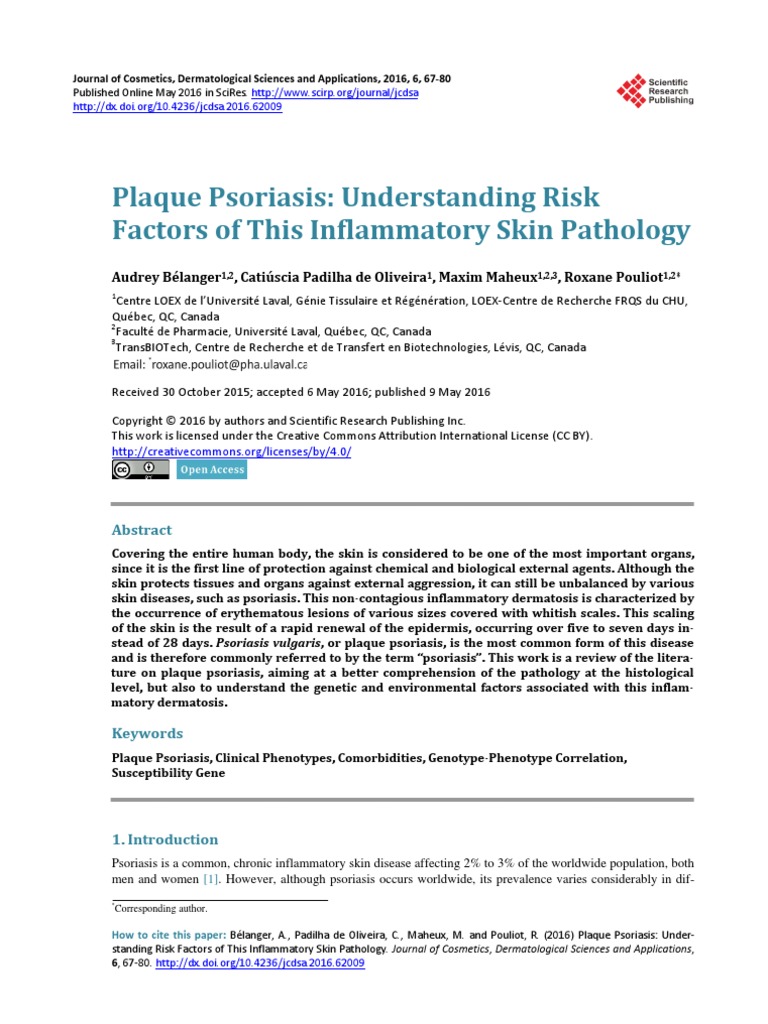 Plaque Psoriasis Understanding Risk Factors of This Inflammatory Skin