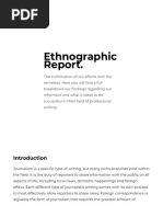 ethnographic report