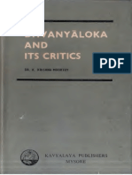 Dhvanyaloka and It Critics Krishnamoorthy K. - Text