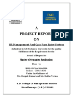 A Project Report ON: HR Management and Gate Pass Entry System