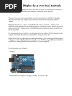 Arduino Display Data Over Local Network