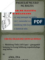 Pagsulat NG Ulo