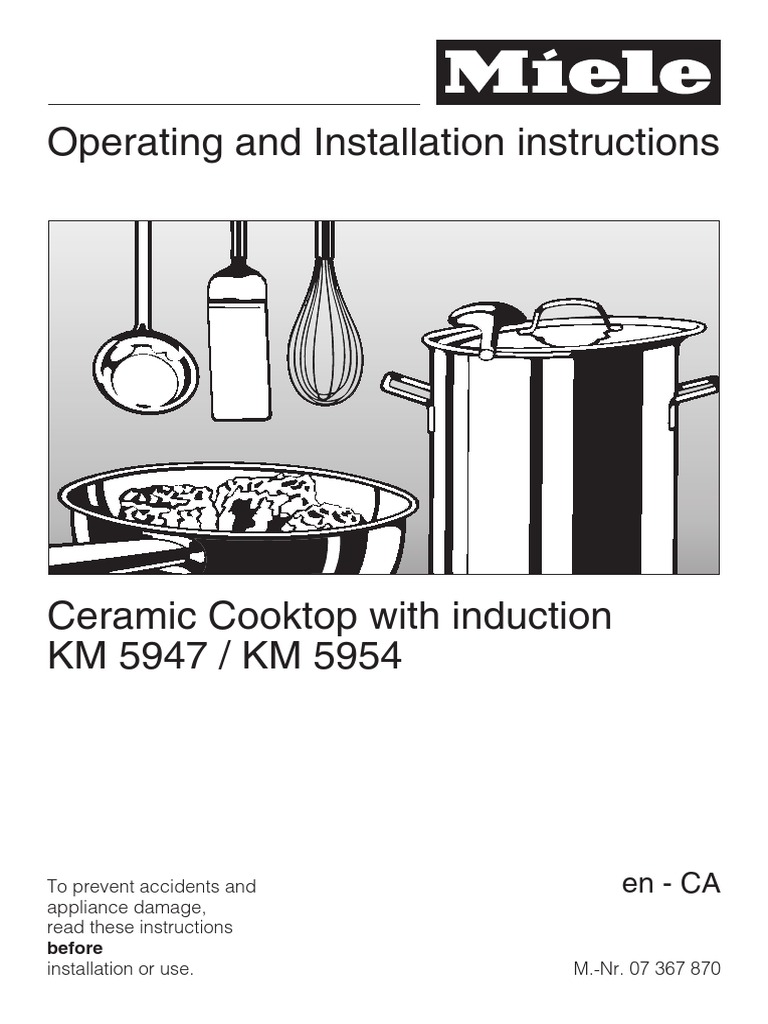 Miele Induction Cooktop Manual KM59475954 Download Free PDF