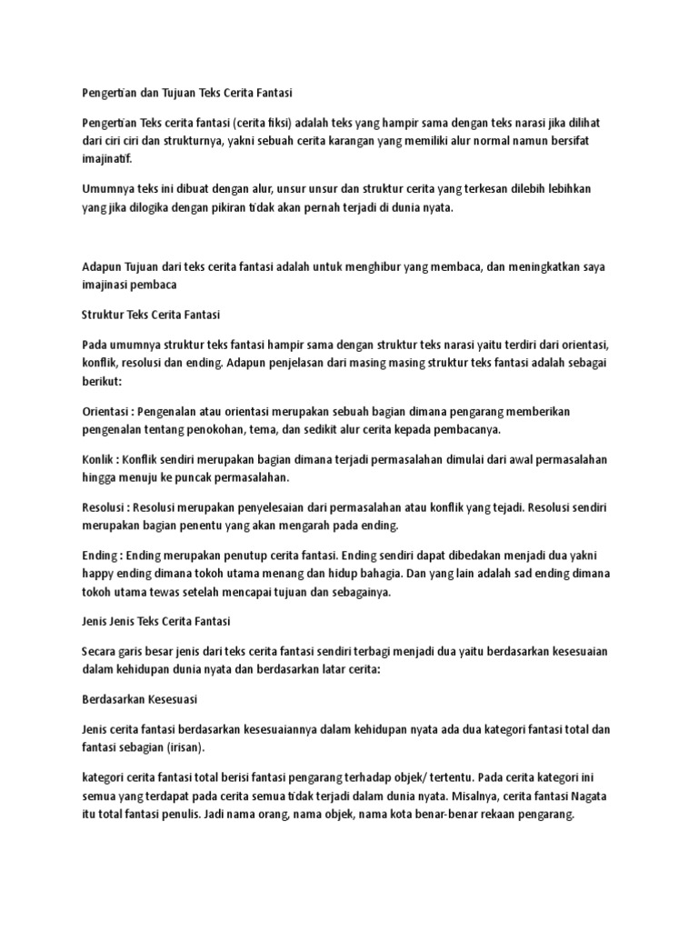 Cerita Fantasi