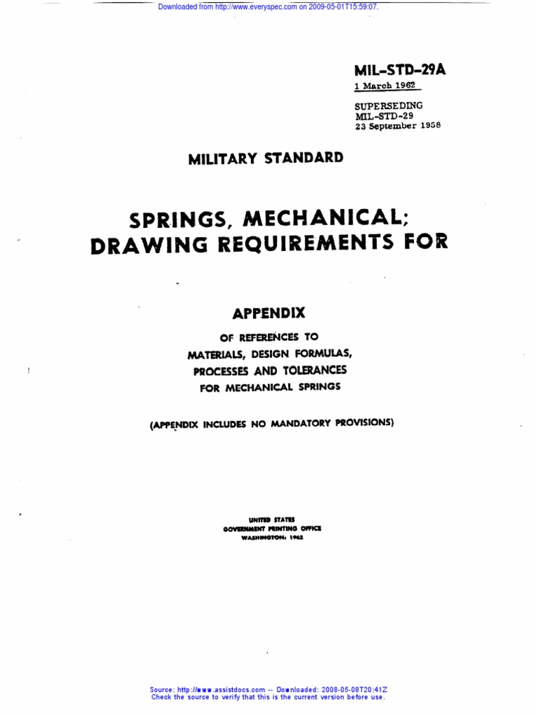 Mil STD 29a PDF | PDF | Stiffness | Helix