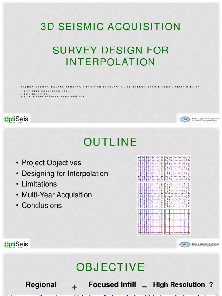 3D Seismic Acquisition Survey Design | PDF | Applied And ...