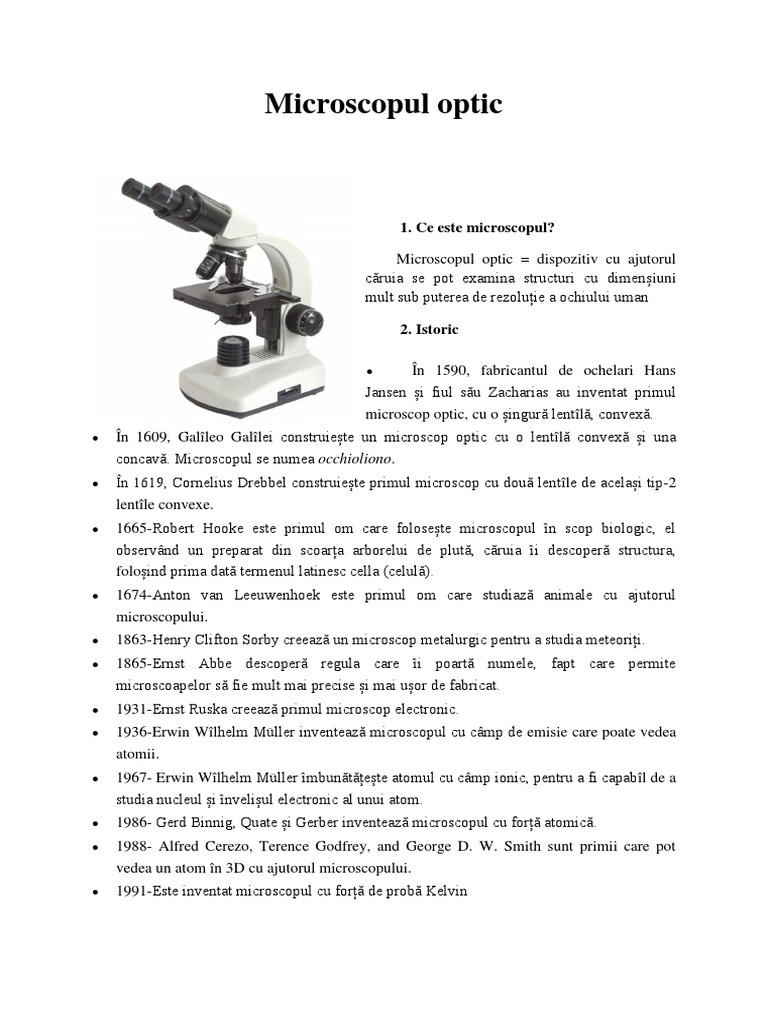 Microscopul Optic | PDF