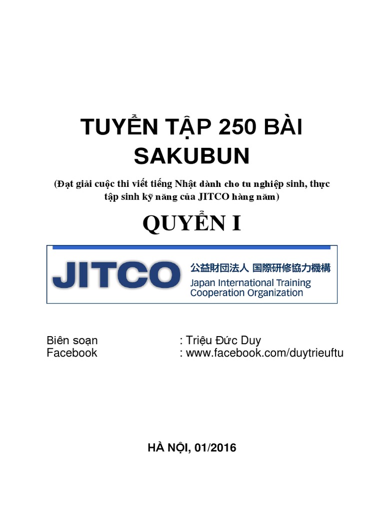 250 Bai Sakubun Của Tu Nghiệp Sinh