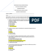 Examen de Taumatología II sobre fracturas, luxaciones y lesiones musculoesqueléticas