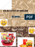 FA ACTIVITY OF ENGLISH Fast Food