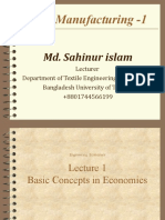 Fabric Manufacturing - 1: Md. Sahinur Islam