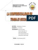 Informe Oficial de La Confidencialidad