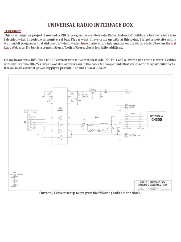 Universal Radio Interface Box Design | PDF | Computers | Technology ...